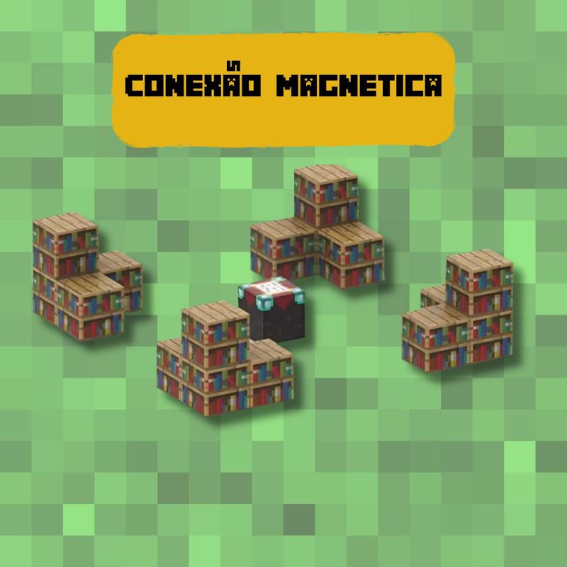 Kit 17 Blocos Magnéticos e 6 Bonecos Minecraft Sortido - Multikids